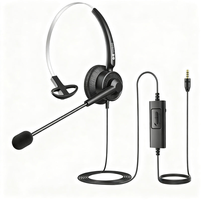 Bai'en DH800 Call Center Agent Telemarketing Outbound Customer Service Headset Computer Mobile Phone Telephone Headset