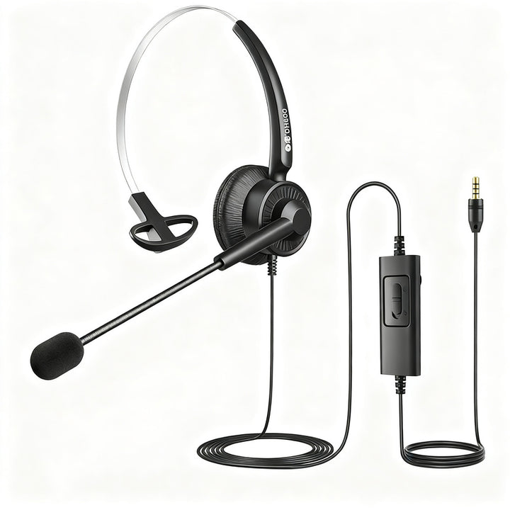 Bai'en DH800 Call Center Agent Telemarketing Outbound Customer Service Headset Computer Mobile Phone Telephone Headset