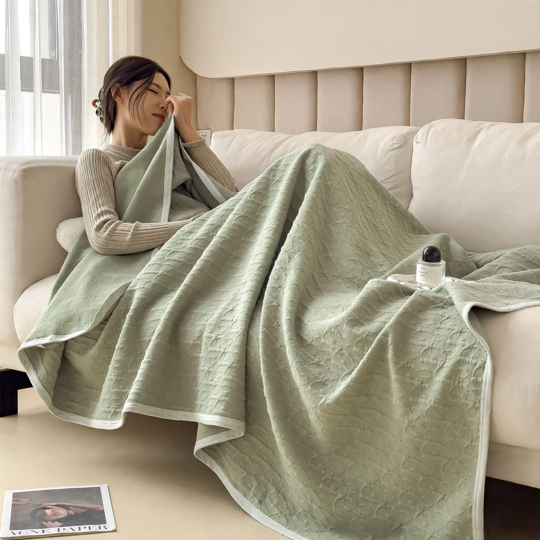 Cotton heating mat with jacquard pattern