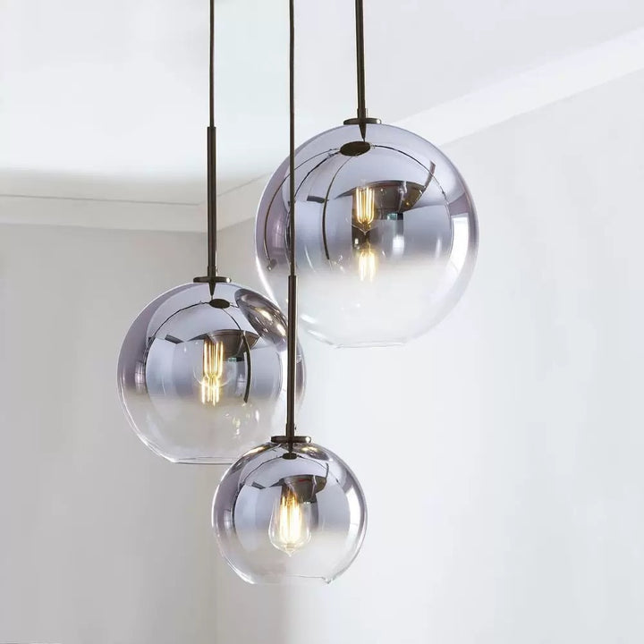 LED pendant light in industrial style, height adjustable