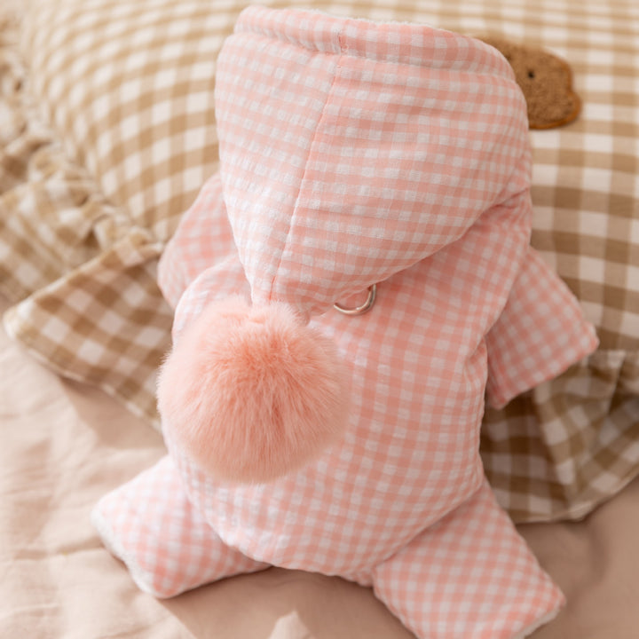 Dog jacket with four legs, cotton, padded