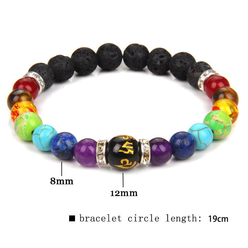 Beaded bracelet made of natural stones