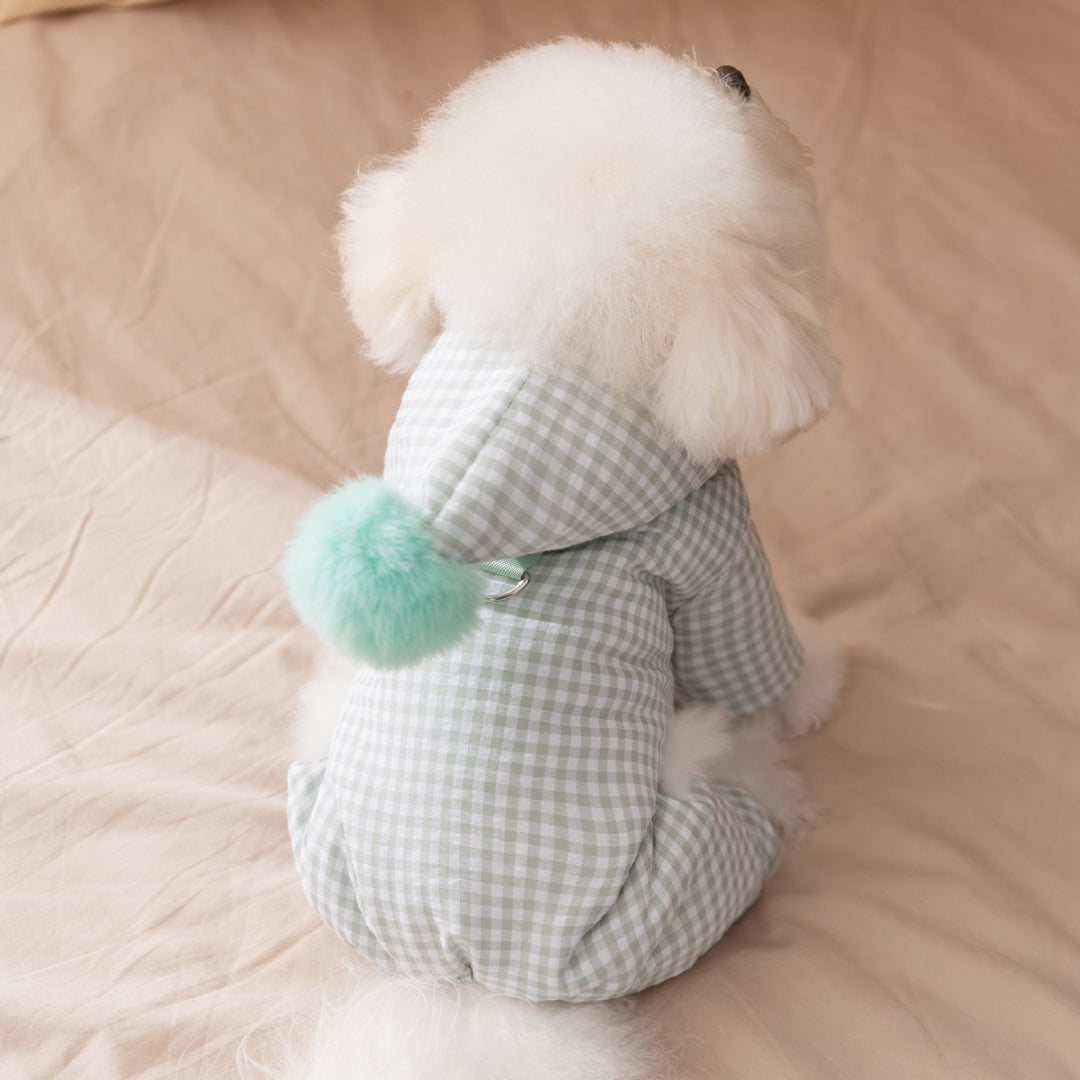 Dog jacket with four legs, cotton, padded