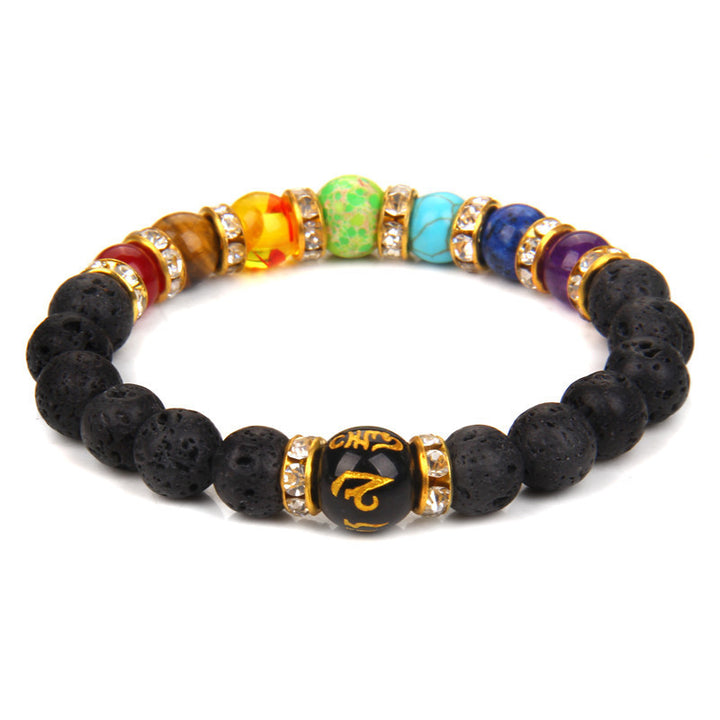 Beaded bracelet made of natural stones