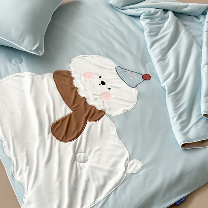 Summer blanket with cooling effect, cartoon design, washable