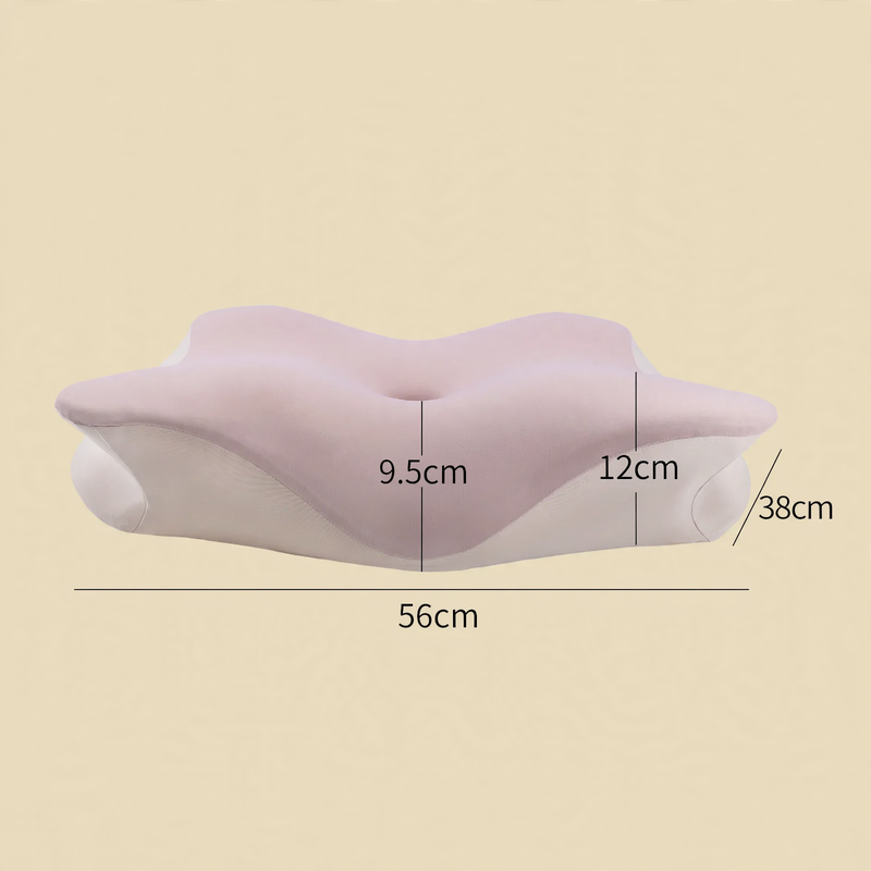 Neck support pillow, butterfly shape, memory foam