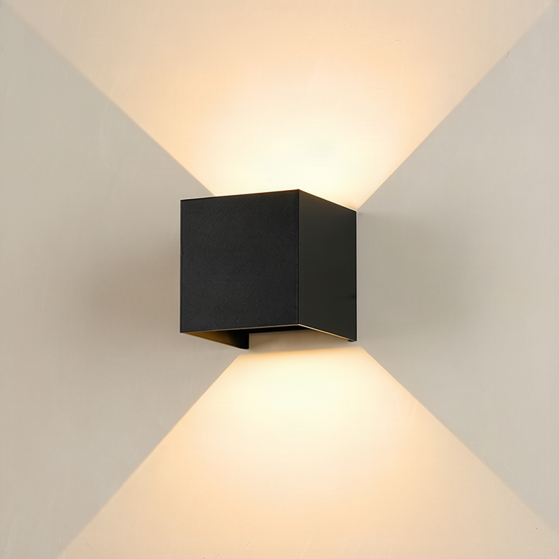 LED wall light, dimmable, with touch control