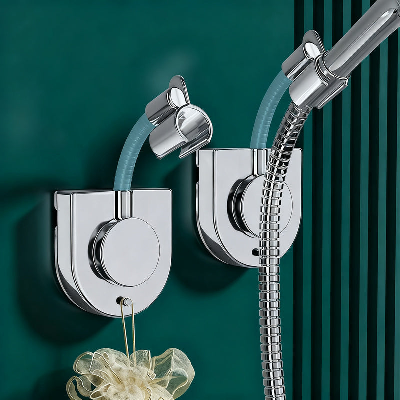 Shower head holder, free angle adjustment, no drilling