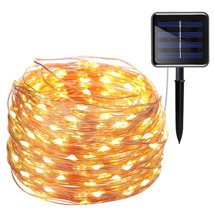 Solar-Copper-Wire-String-Lights with Remote Control