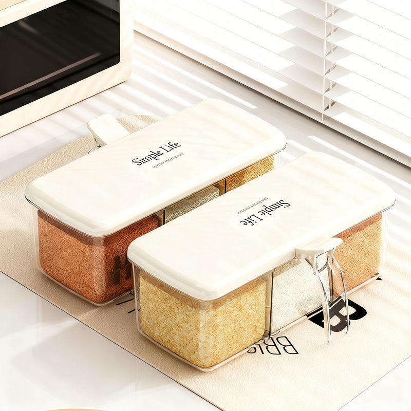 Spice box with multiple compartments