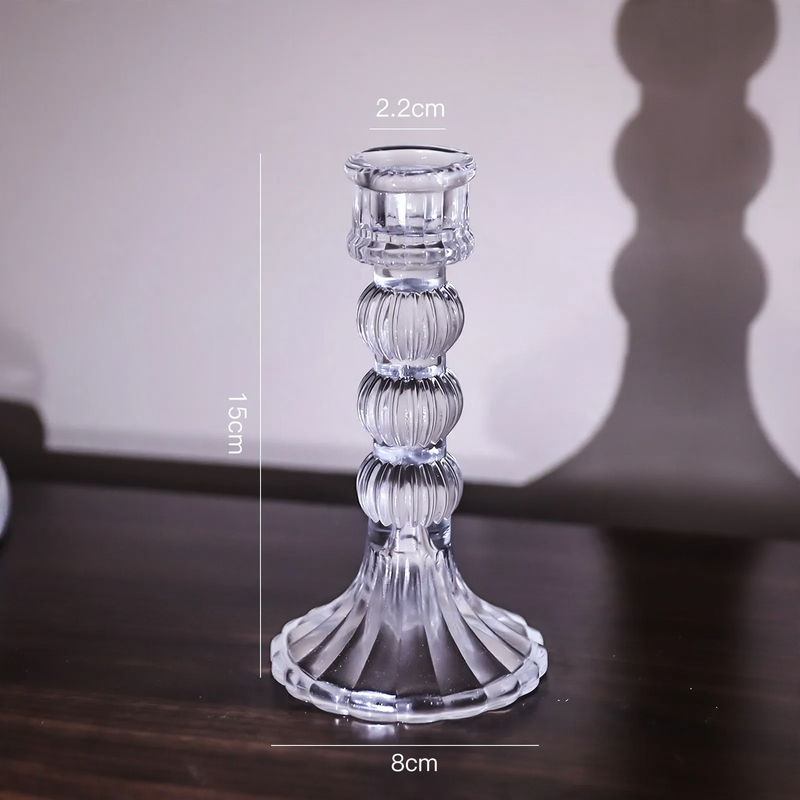 Glass candle holder in Nordic design