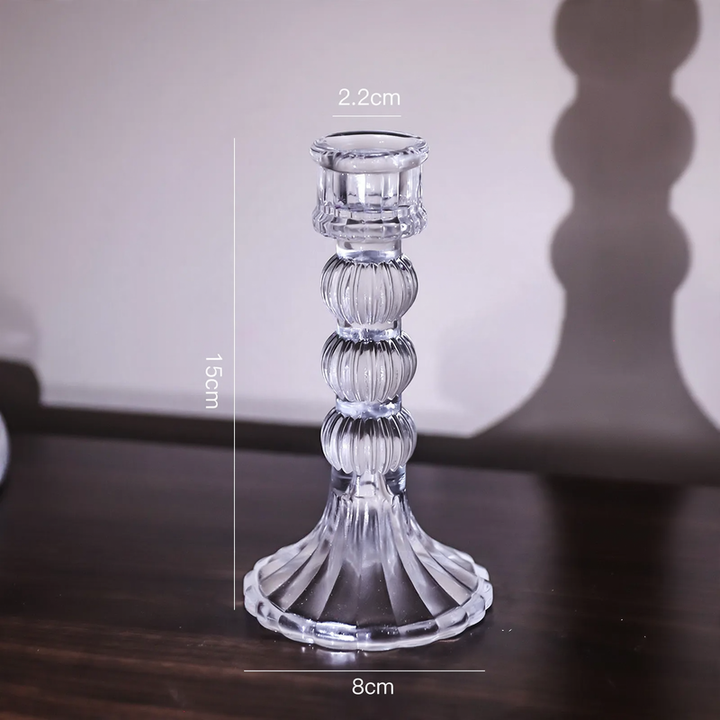 Glass candle holder in Nordic design