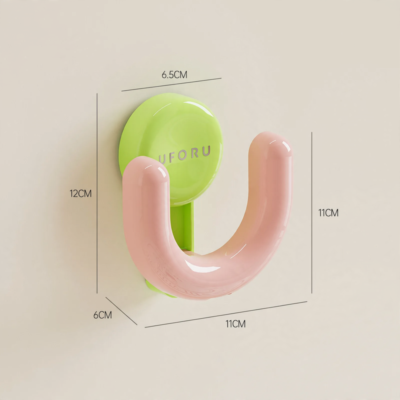 Suction cup wall hooks, 5 kg load capacity, no drilling required