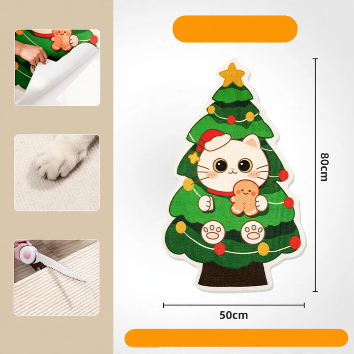 Christmas scratching board for cats, 50×80 cm
