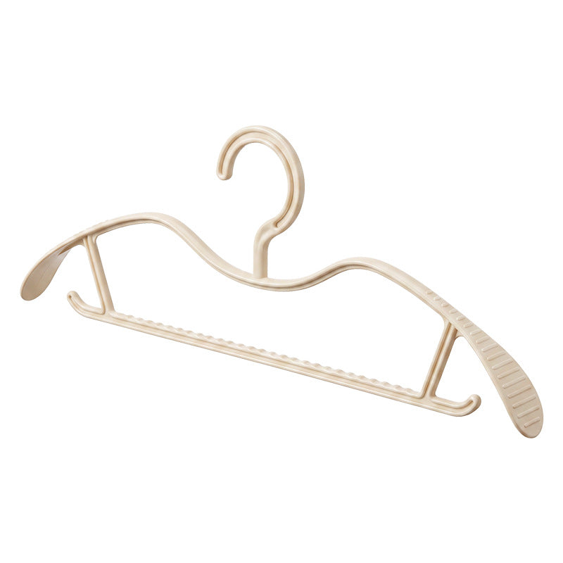 Plastic hanger with short neck, non-slip