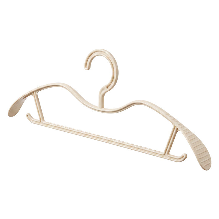 Plastic hanger with short neck, non-slip