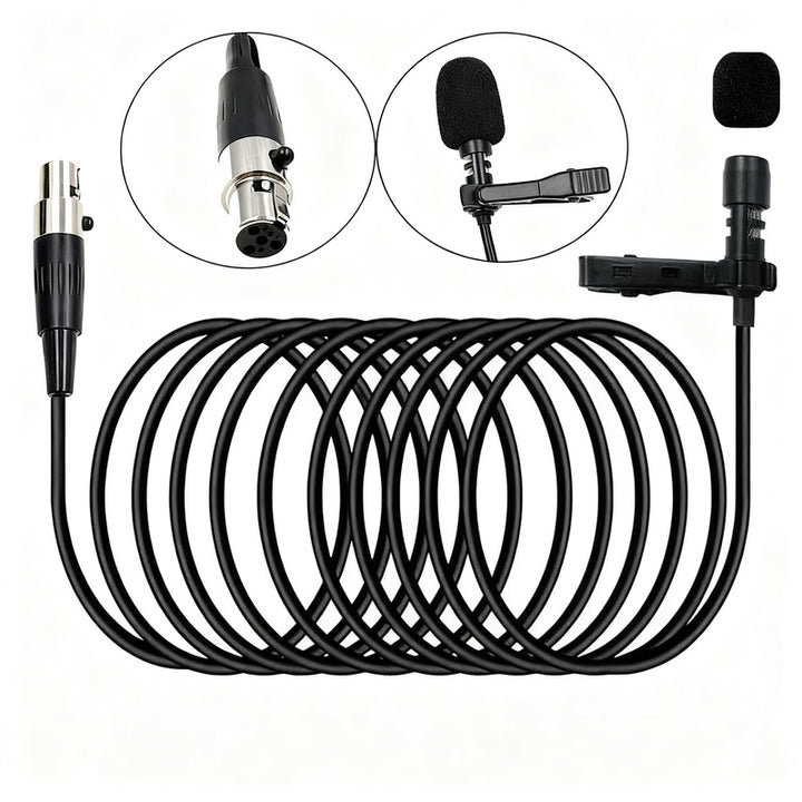 XLR adapter cable for wireless microphones, 3-pin/4-pin