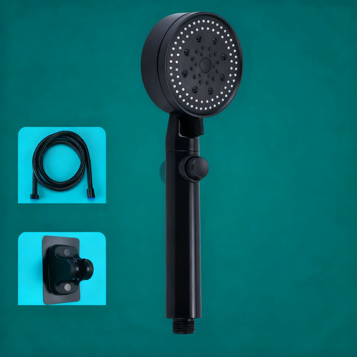 Hand shower with 3 spray types and stop function