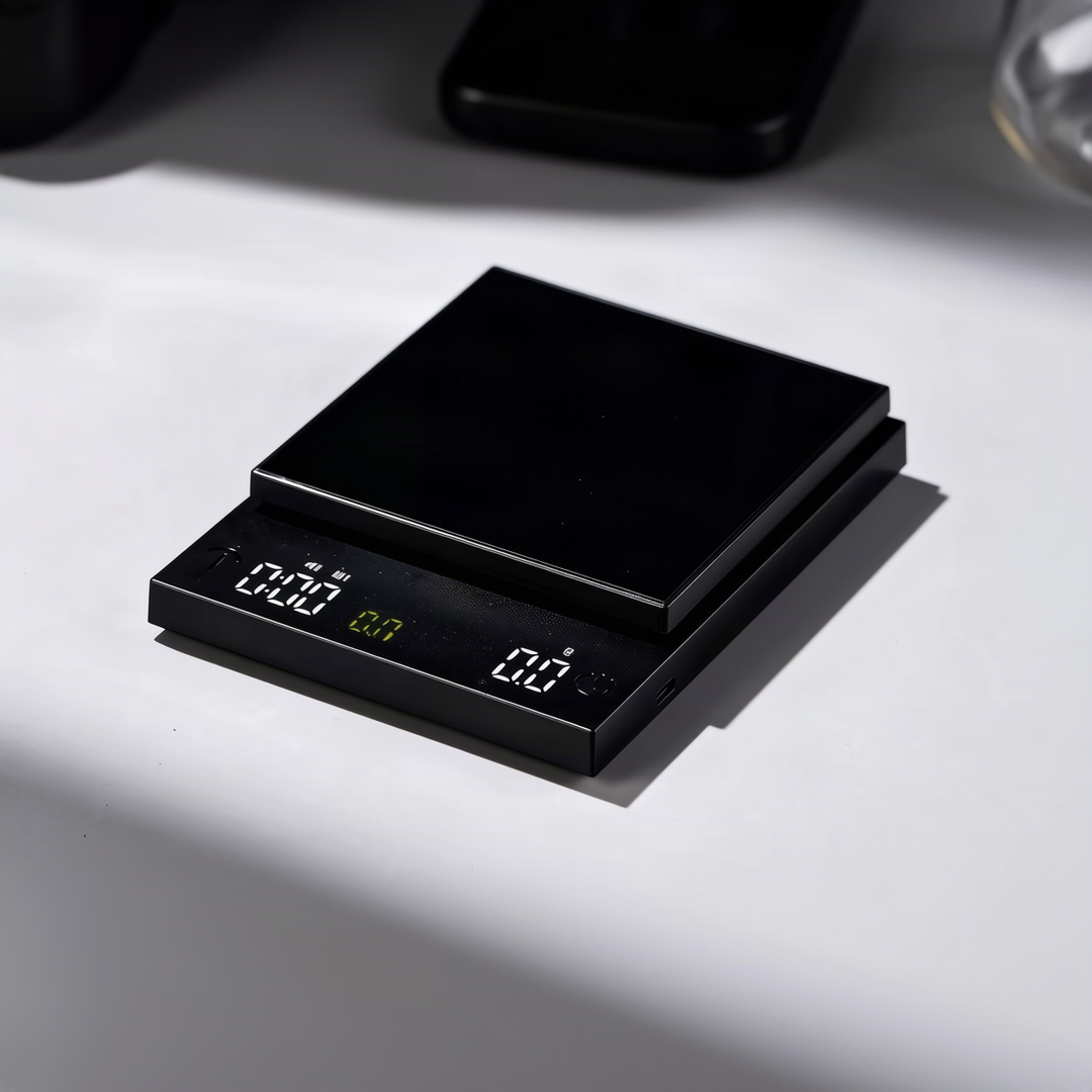 Electronic espresso scale with timer
