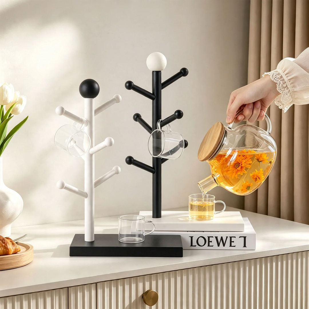 Ball-shaped cup holder for tabletop