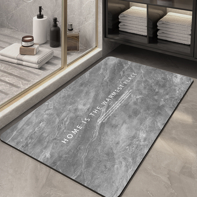 Diatomaceous earth bath mat, non-slip