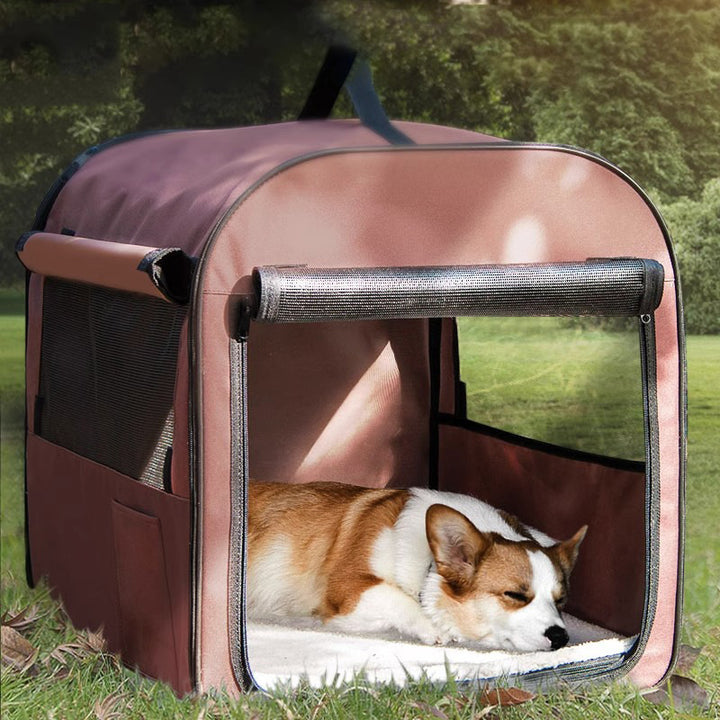 Transport box for pets, foldable
