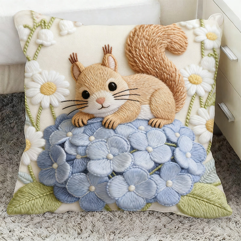 Decorative cushion with flock fabric, 40–45 cm