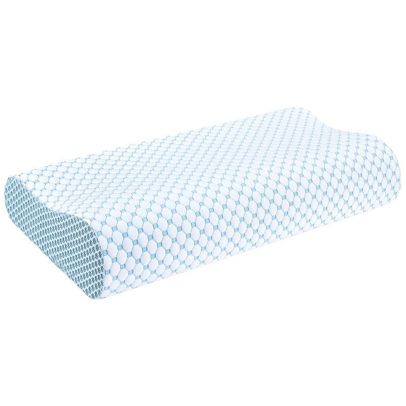 Flat neck pillow made of memory foam, wave profile