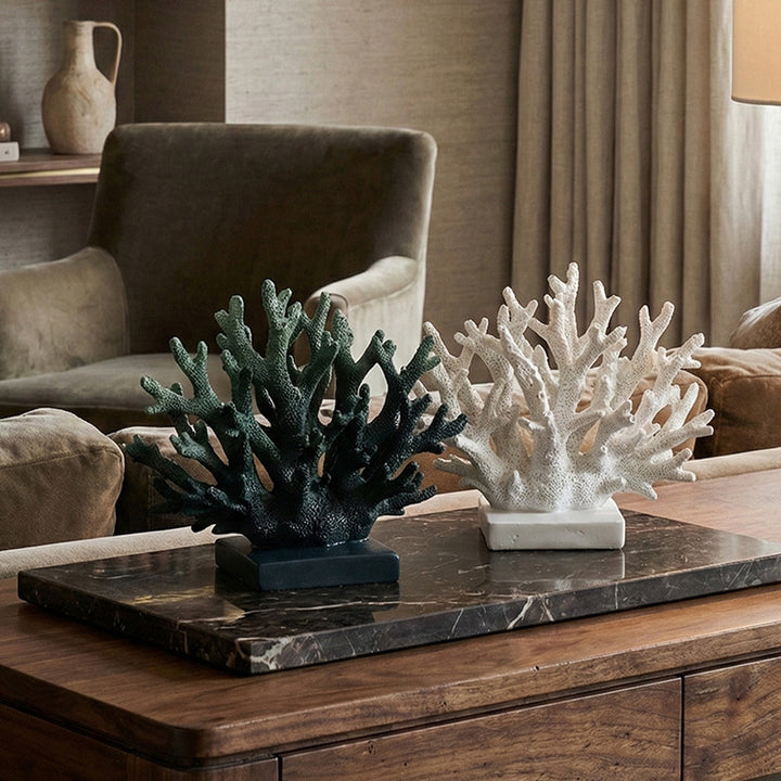 Resin coral figure in Nordic style