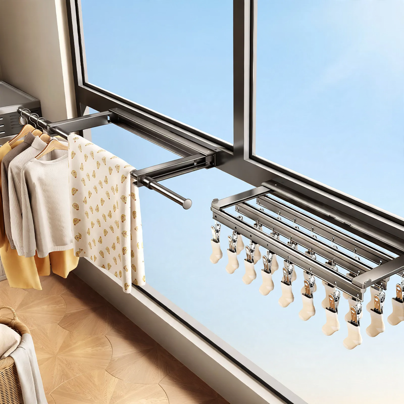 Clothes dryer with clips, aluminum, model 707-016-1A