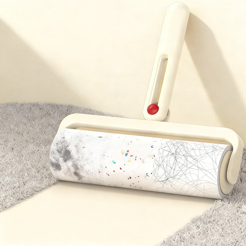 Lint roller with replacement rolls, foldable