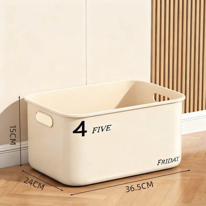 Plastic storage box with lid, medium size