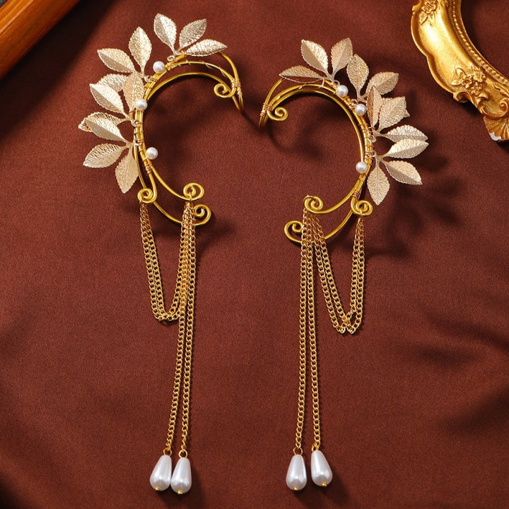 Ear clip without ear hole, handwoven