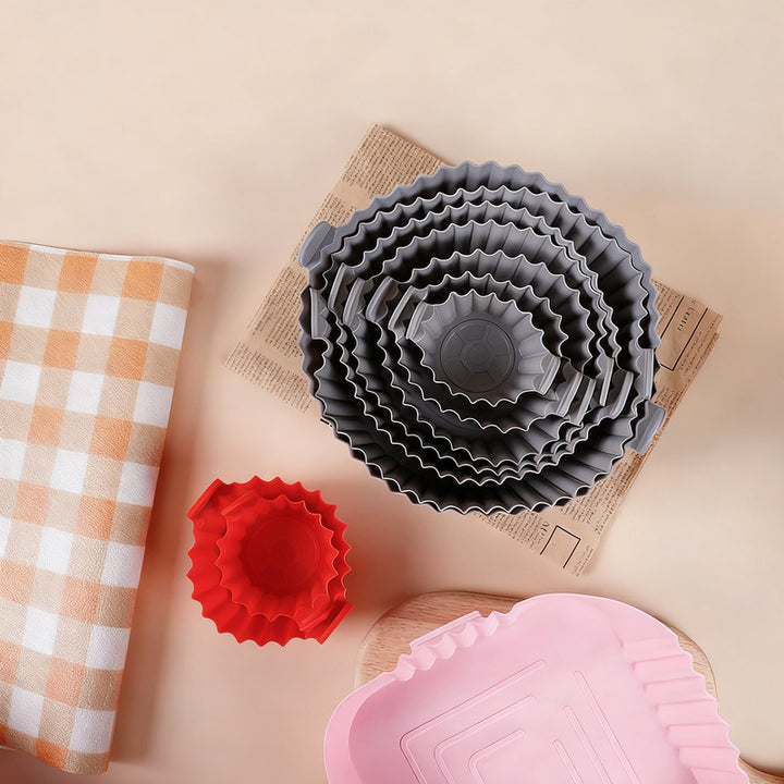 Silicone egg cups, round, 9×9×7 cm