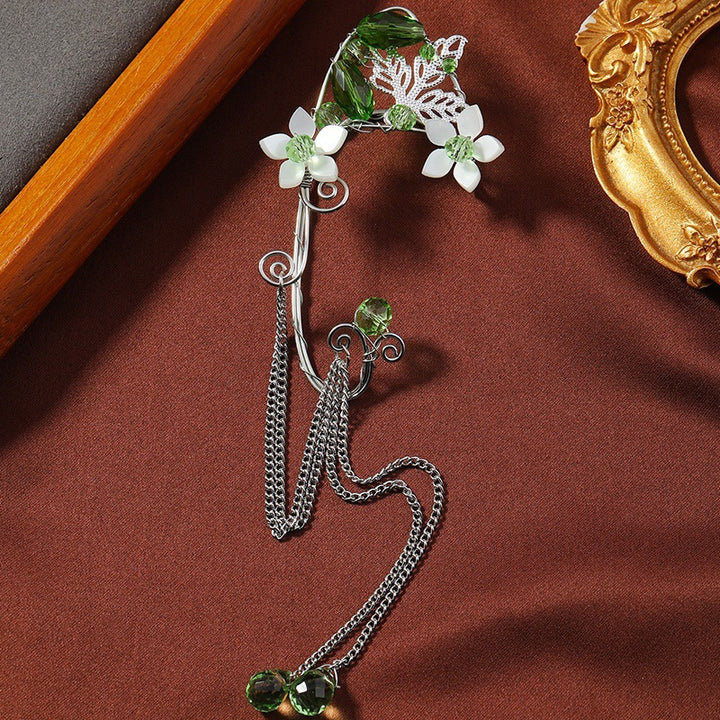 Ear clip without ear hole, handwoven