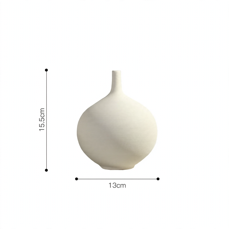 Ceramic flower vase, modern, white