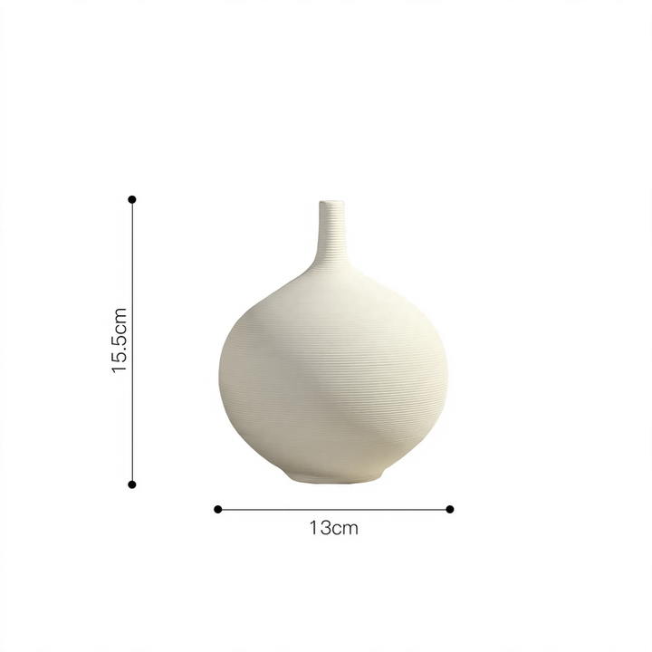 Ceramic flower vase, modern, white