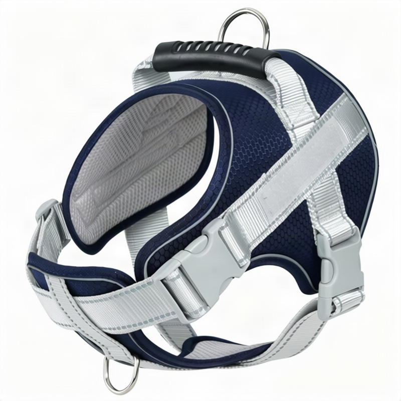 Dog harness made of polyester with leash, multiple sizes