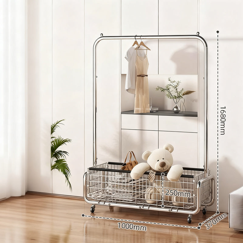Mobile steel dress rack