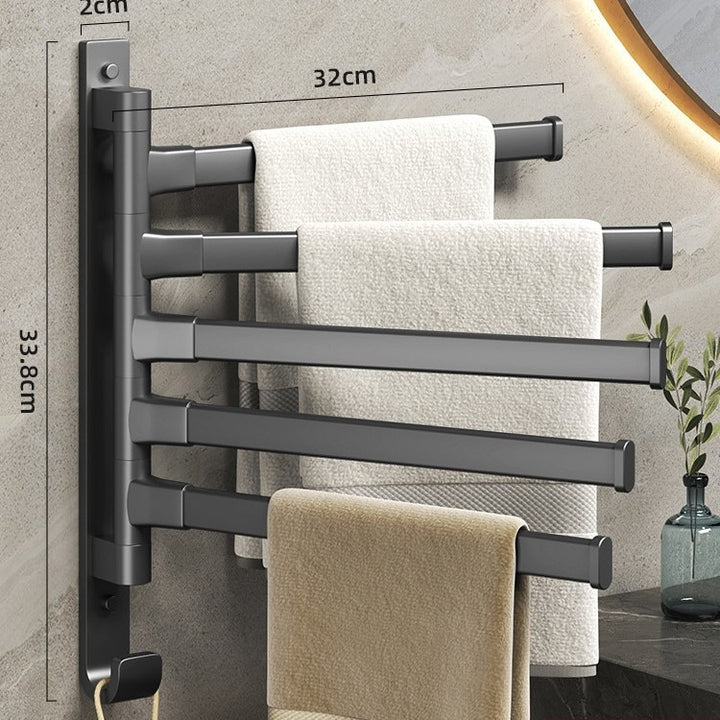 Towel holder with suction cup, foldable