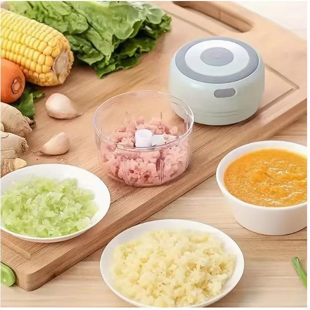 Portable electric chopper, cordless