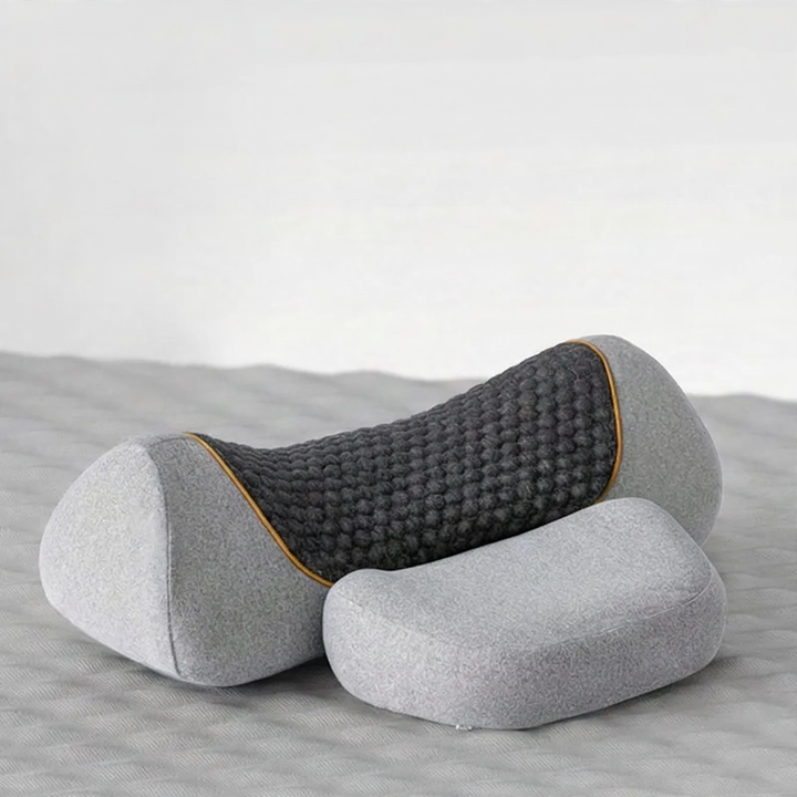 Neck support pillow made of memory foam with heating function