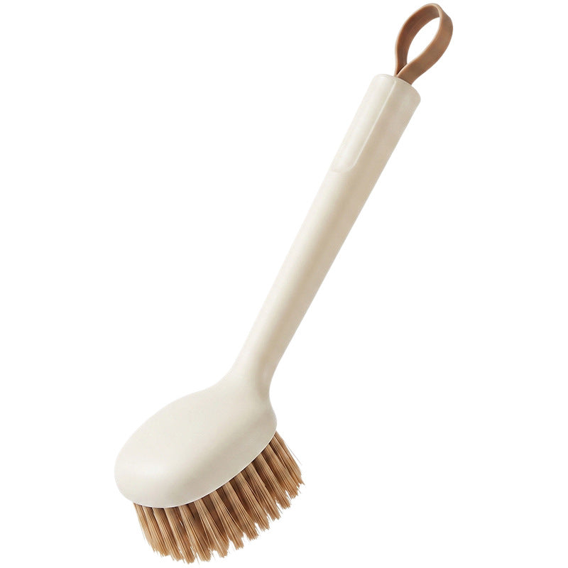 Long handle pot brush, scratch-resistant