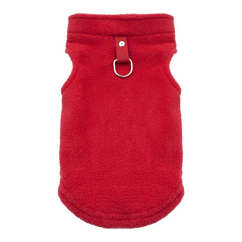 Dog coat made of sweatshirt fabric with pockets