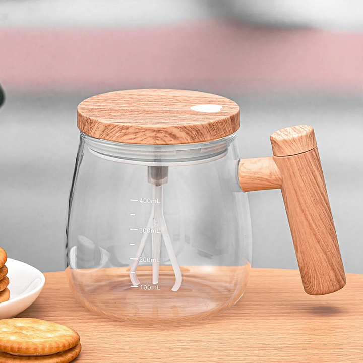 Electric whisk mixer made of glass, 400 ml, portable