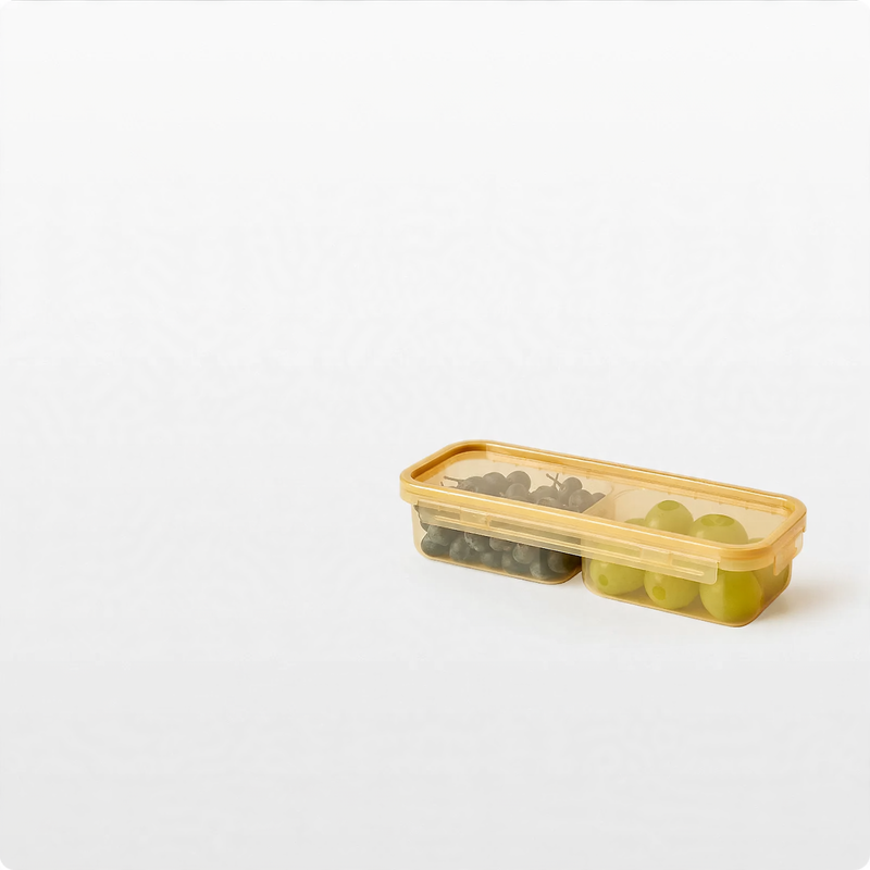 Plastic storage boxes, 200–900 ml
