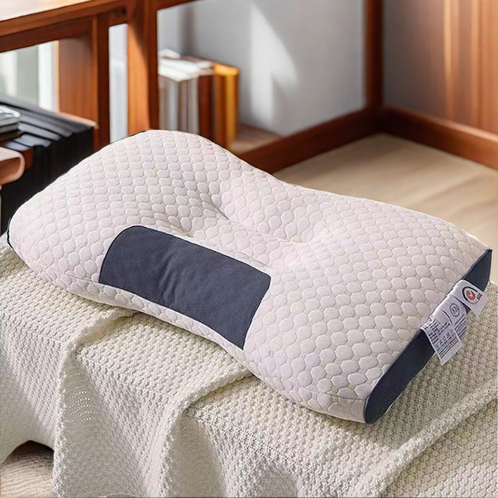 Neck support pillow with polyester filling