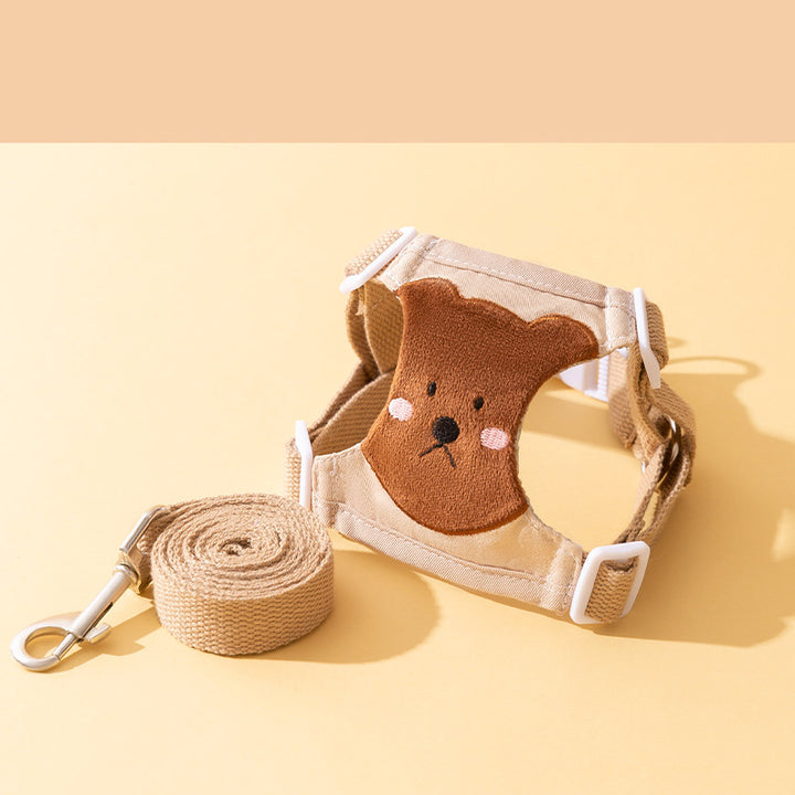 Dishes for cats and dogs, vest with leash
