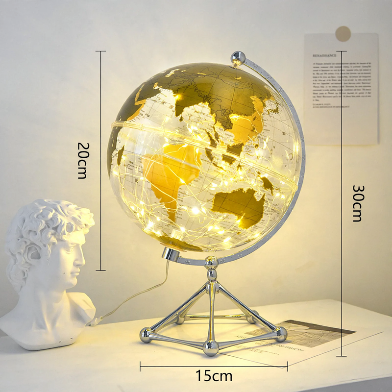 Globus decorative figure, transparent, modern design