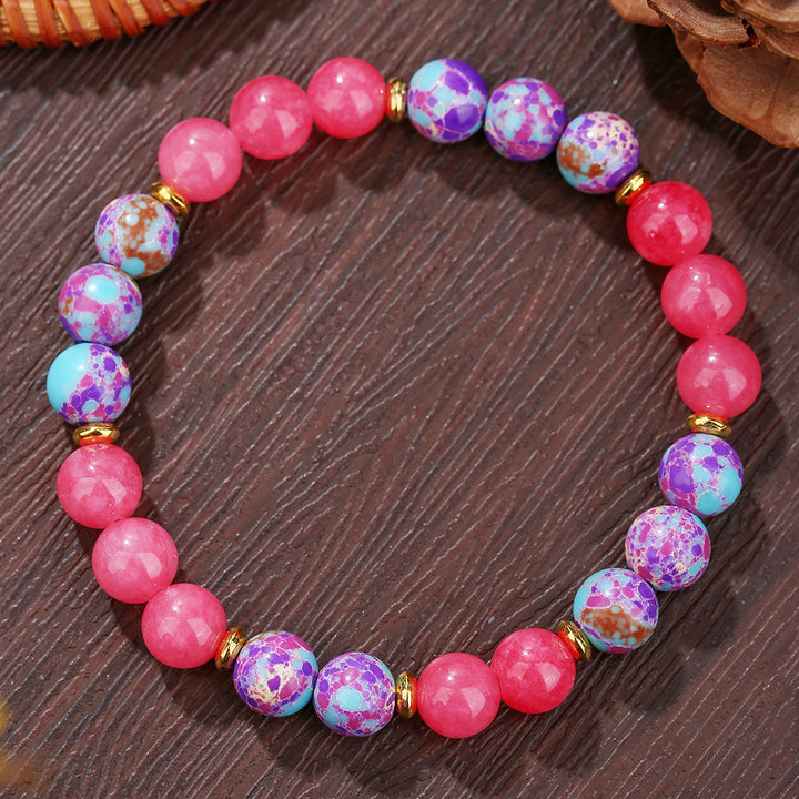 Beaded bracelet made of natural stones